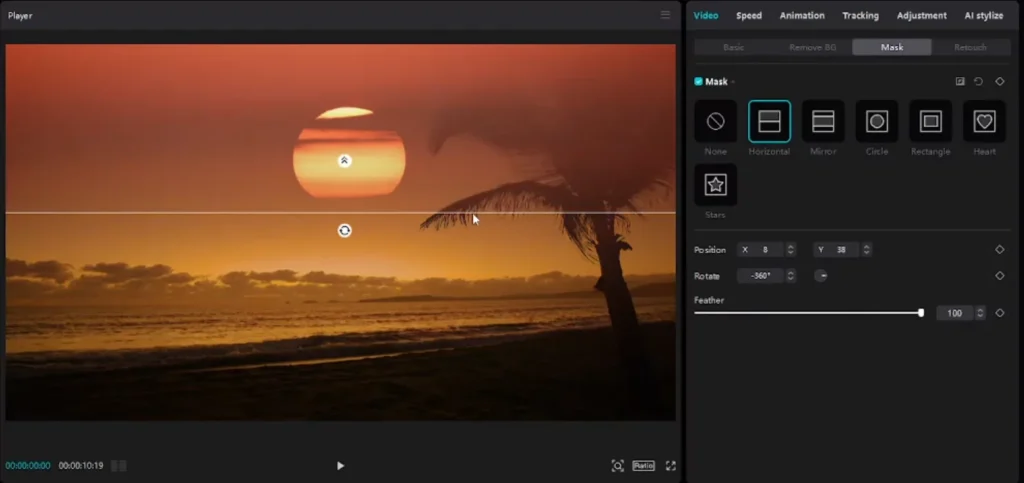 How to use the Masking Tool in CapCut for Creative Video Editing? 10 Use feather option to smoothen the edges