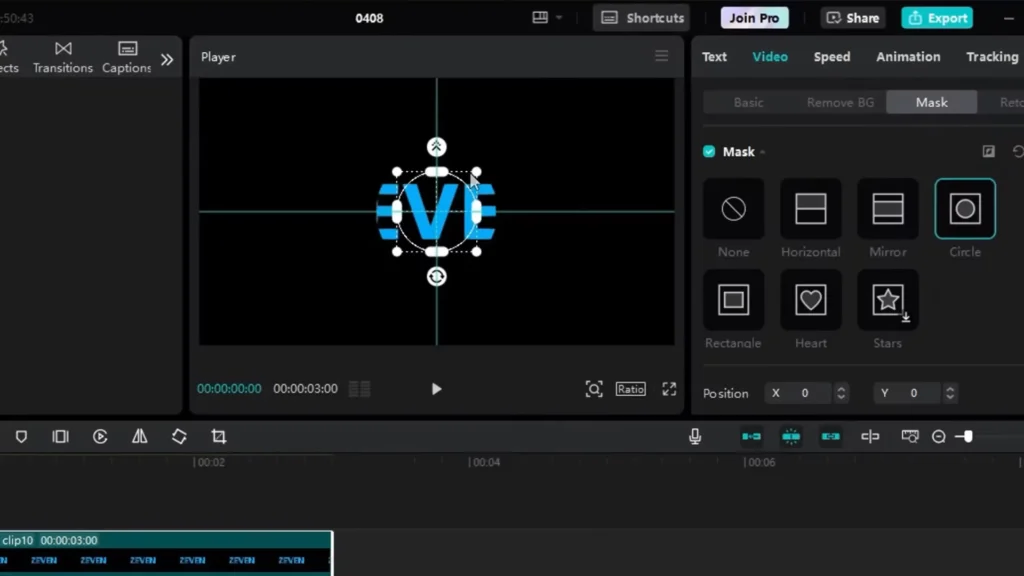7 CapCut Effects to use in your Videos for Getting PRO Level Edits 14 Using the circle mask option