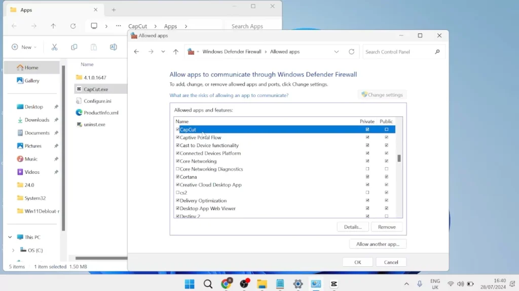 CapCut Network Error: The Complete Troubleshooting Guide 8 Adding CapCut bypass rule in Windows Firewall