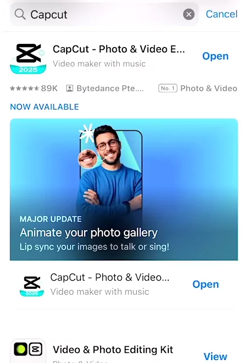 CapCut Installed