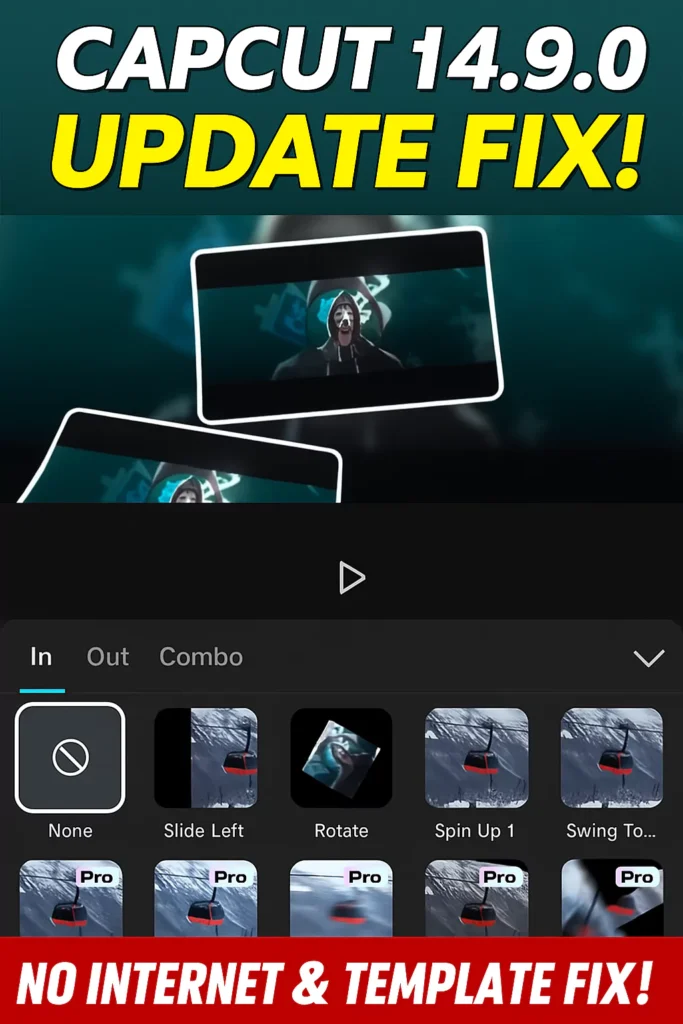 CapCut Update no internet connection fix