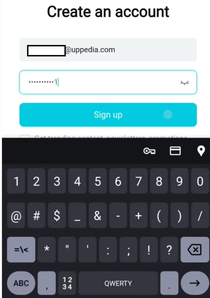 Create an account