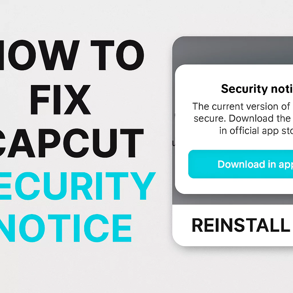 How to Fix CapCut security notice