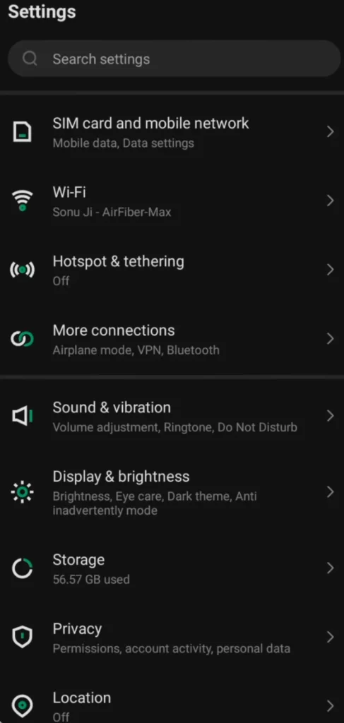 Fix CapCut "Too many people are using this feature now try again later" 6 Open settings menu