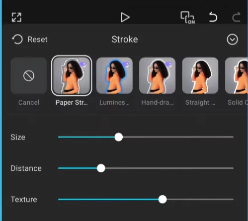 Paper stroke effect