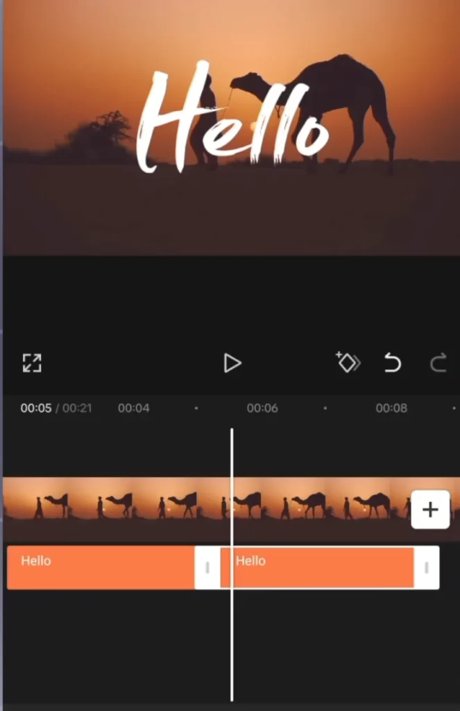 Putting in the text