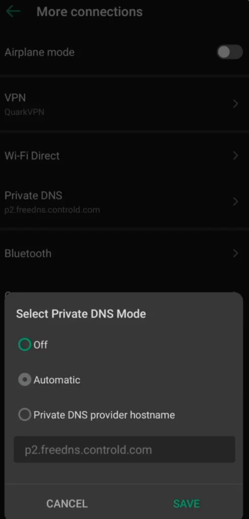 Fix CapCut "Too many people are using this feature now try again later" 8 Remove private DNS settings or choose automatic