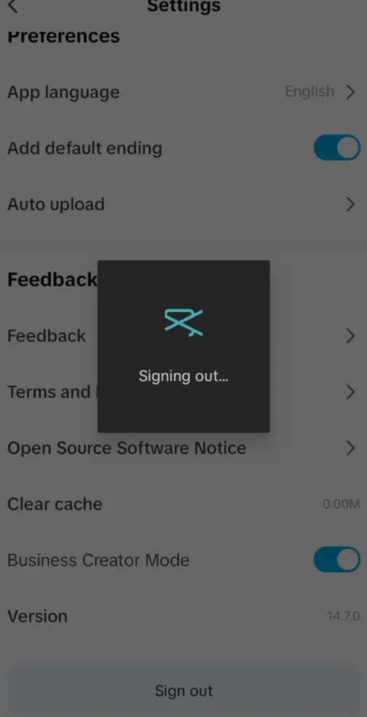 Sign Out