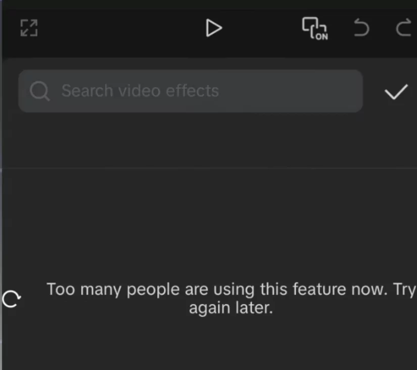 Too many people are using this feature now