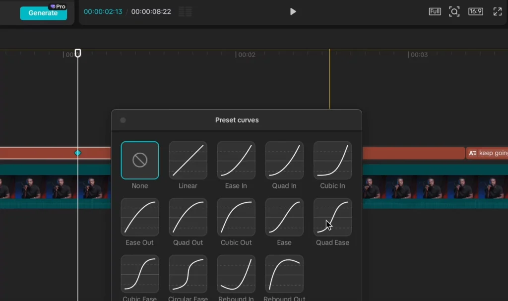 Using preset curves