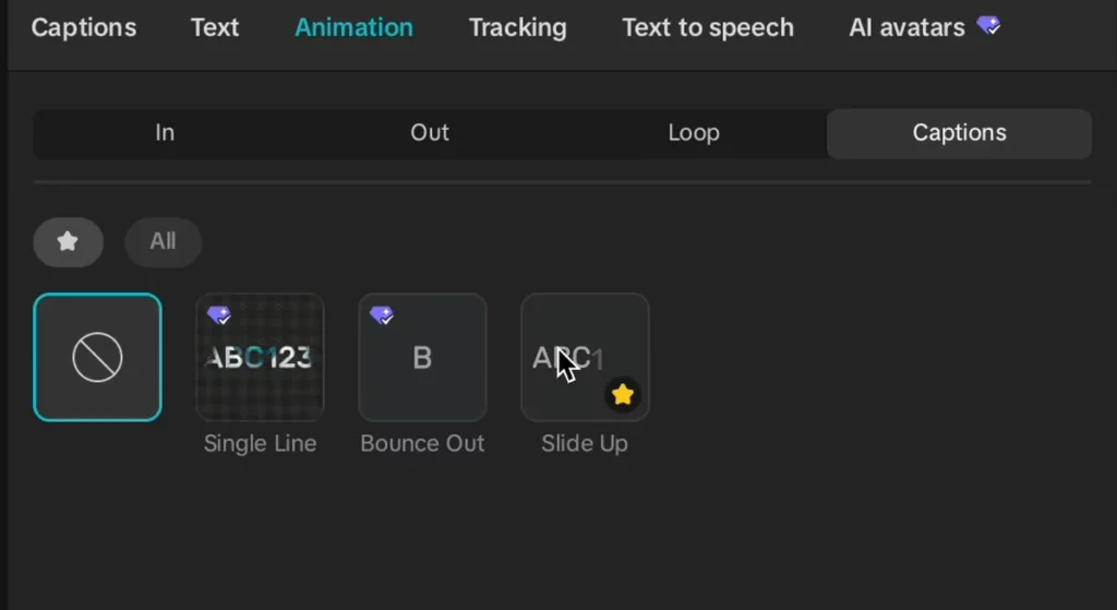 Using slide up animation