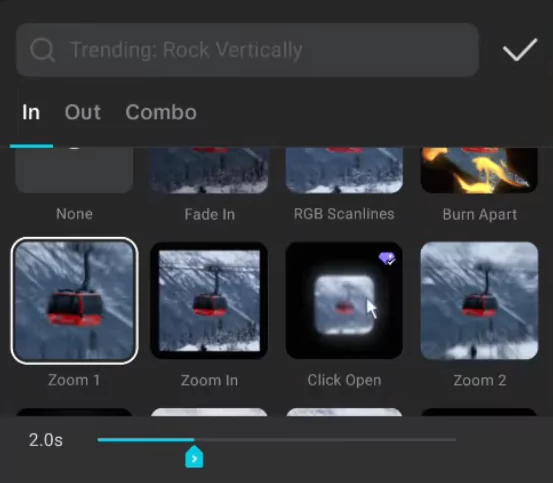 Zoom out animation