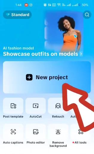 CapCut Buddy Program 2025: Complete Guide to Tasks, Rewards & Monetization 9 Choose new project