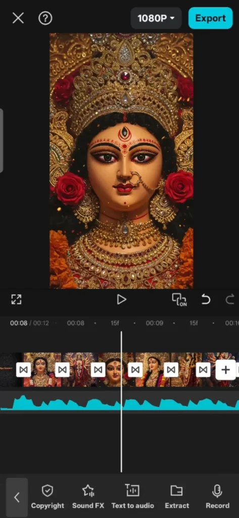 Create Stunning Navratri status videos with CapCut (Step-by-Step Guide 2025) 16 Now the video is ready for your preview