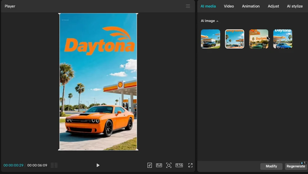 using prompt to generate image options