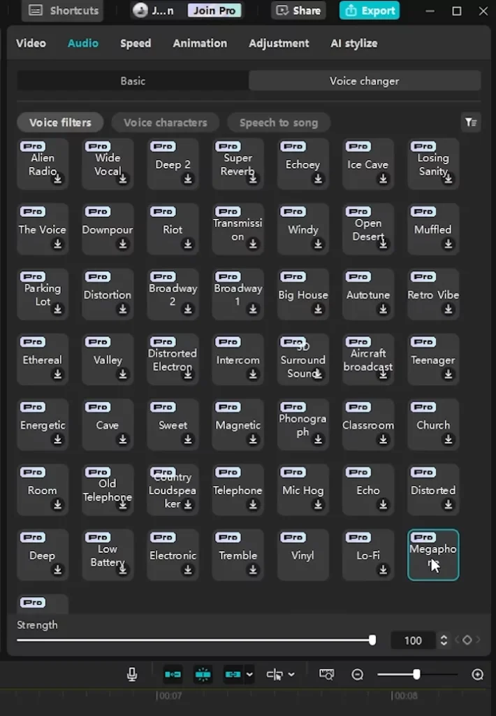 CapCut vs Premiere Pro (2025): Which Video Editor is better? 18 Voice changer tab