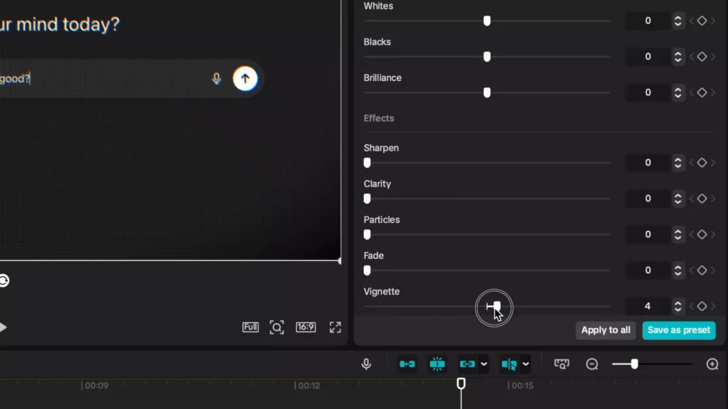adjust points as desired for vignette