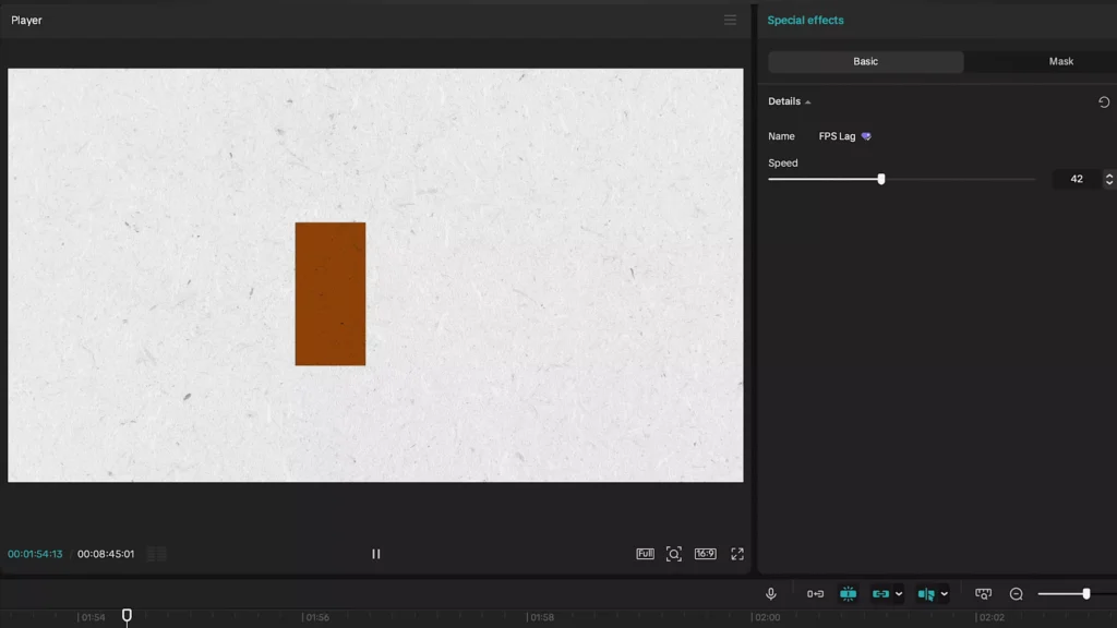 fps lag at 12 frames sec to make it hand made