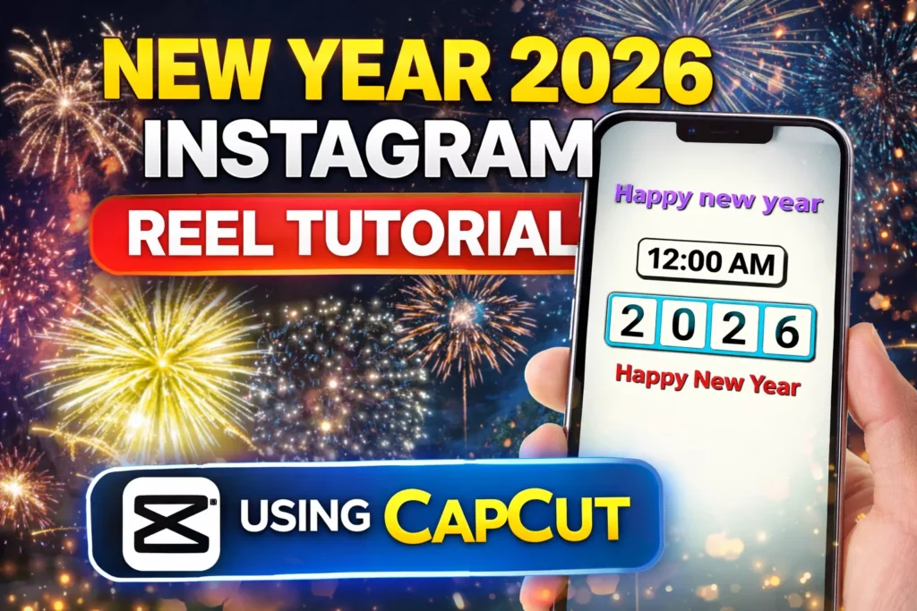 Happy New Year 2026 template for reels