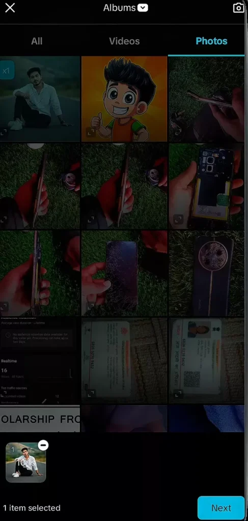 Select the photo from your gallery