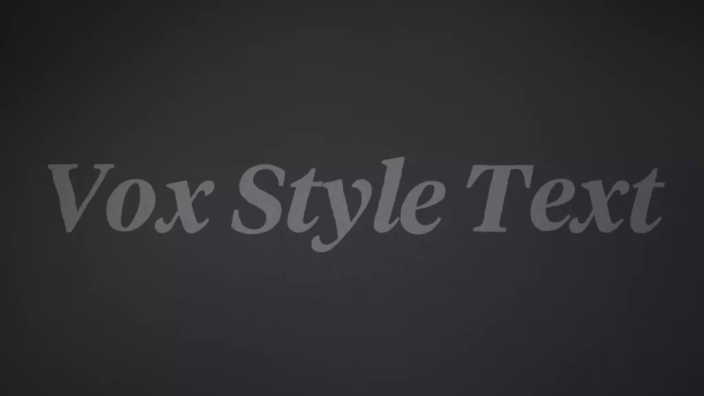 vox style text