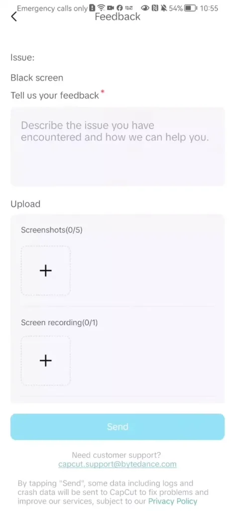 Describe the issue and upload screenshots