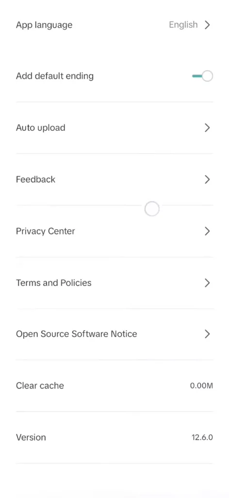 Feedback option visible on the screen