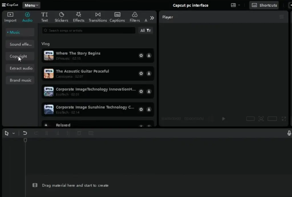 Import royalty free sounds and effects