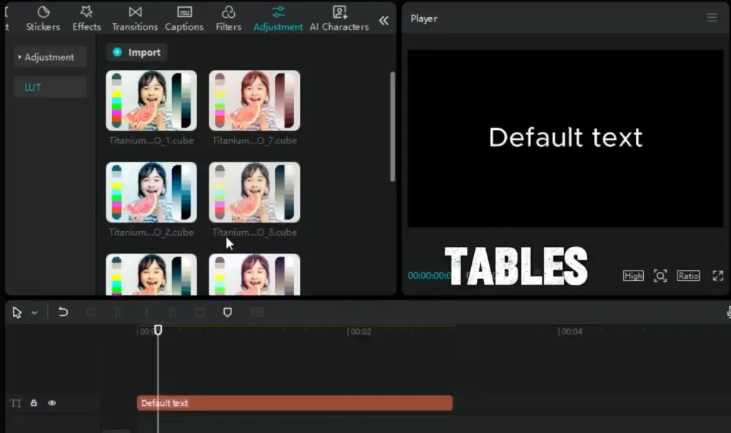 LUTs or look up tables