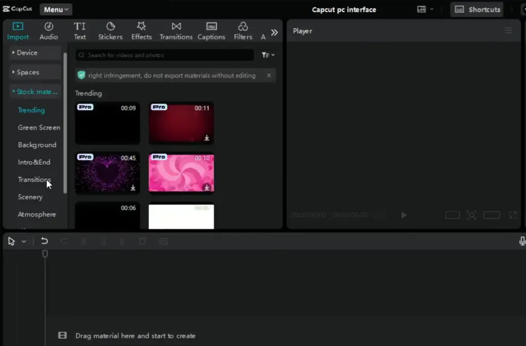 Library contains many pre-built assets