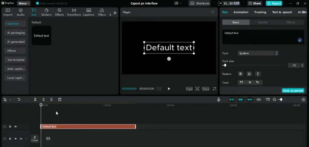 Text templates and add text
