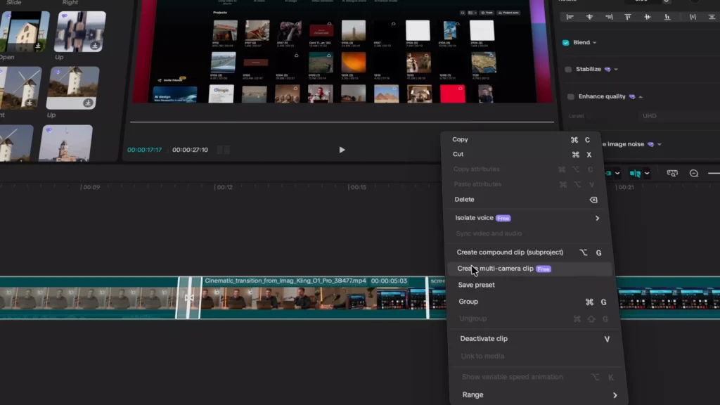Creating a compound clip