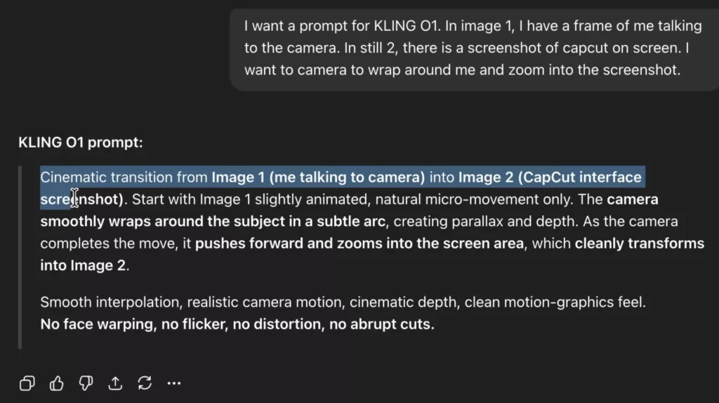 Prepare the prompt using ChatGPT