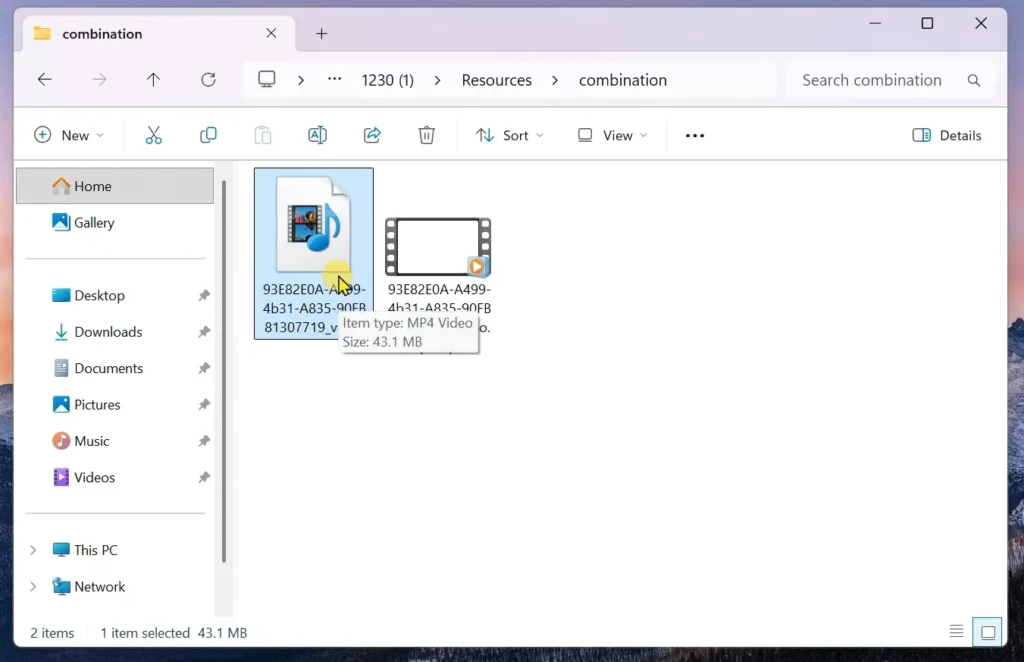 This is your fully rendered high quality video file