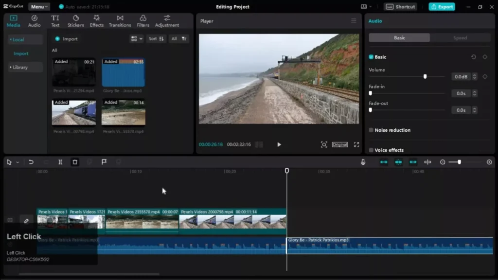 You can split the audio to suit the footage