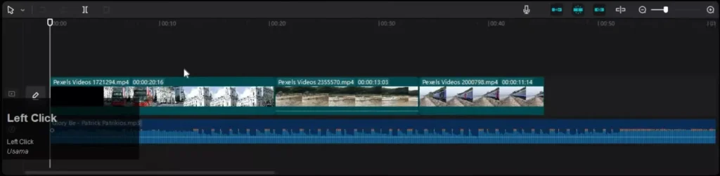 Zoom in and out on the timeline