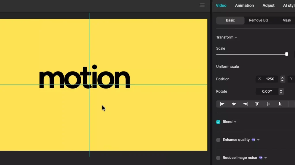 Adding a horizontal and vertical guidelines
