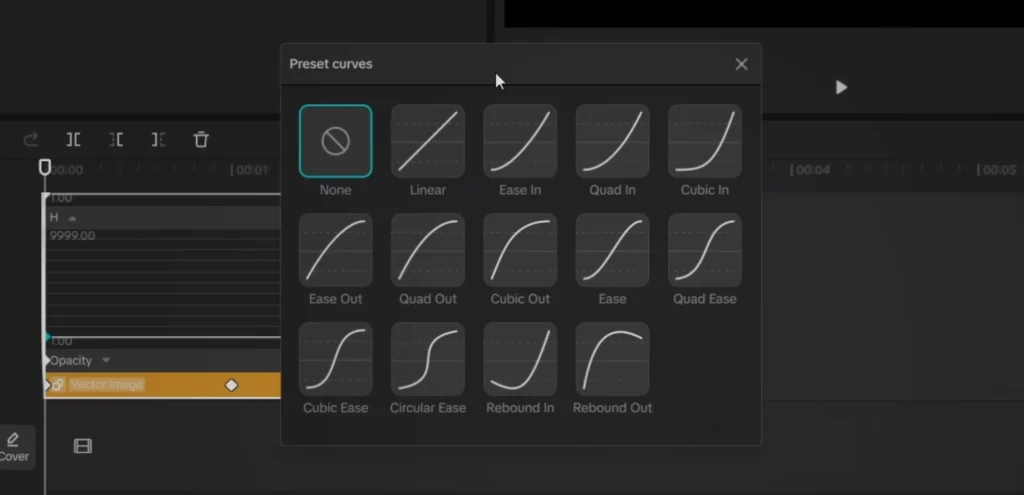 Adjust the keyframe graphs to control the motion