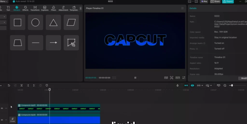 Animate the liquid text