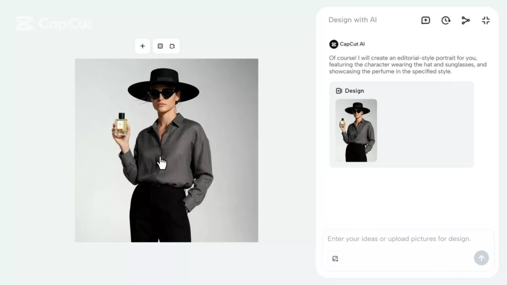CapCut AI design screenshot