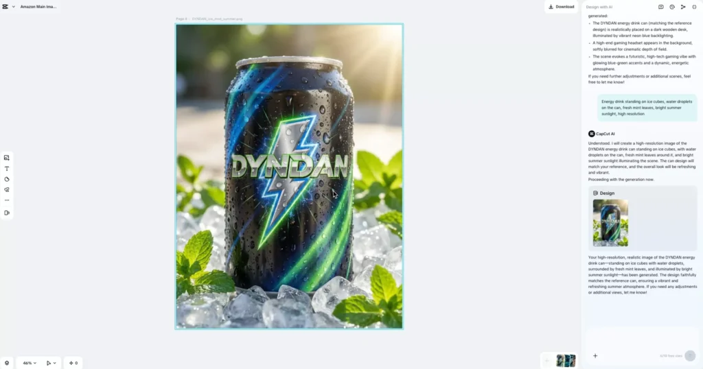 CapCut AI design tool