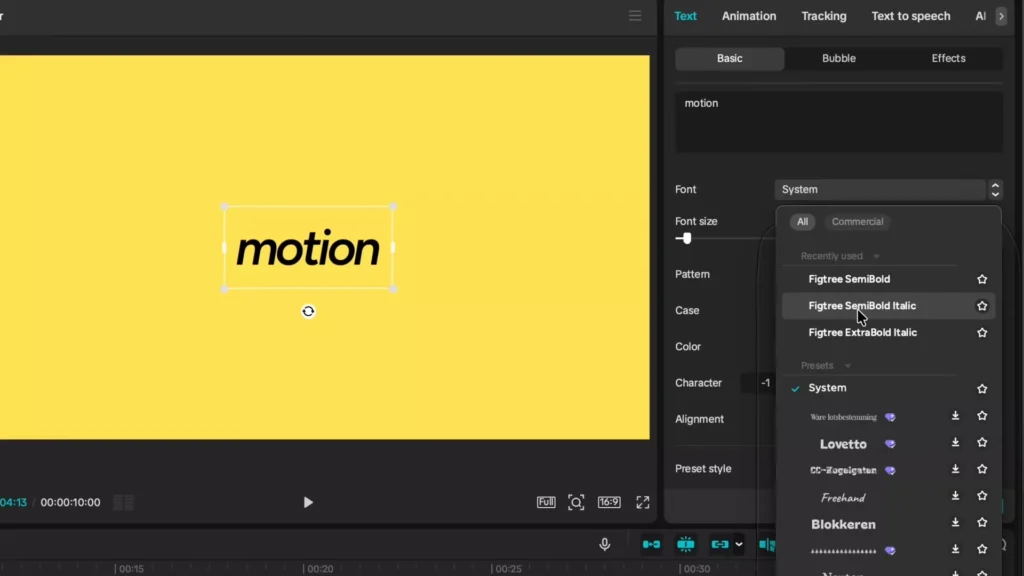 Change the font to Figtree