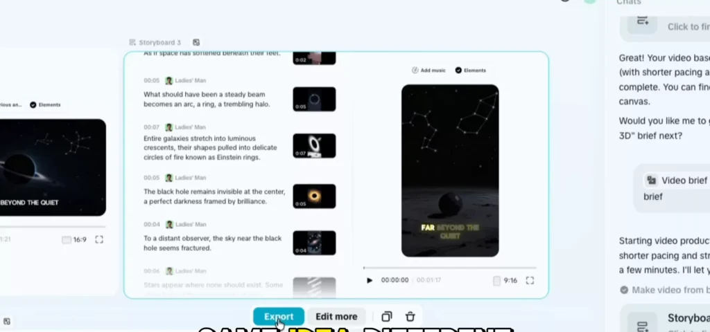 Choose the version which you like and click on export