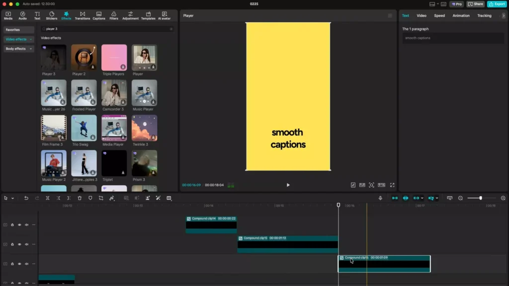 Compound the layers and put them on the timeline