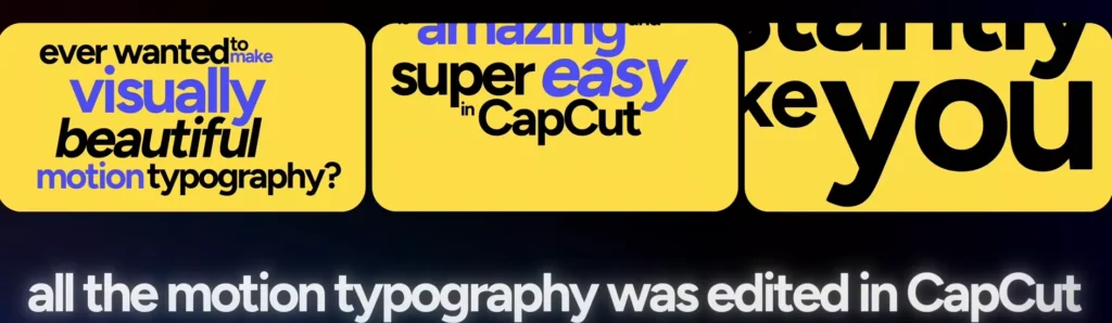 Create motion typography using CapCut