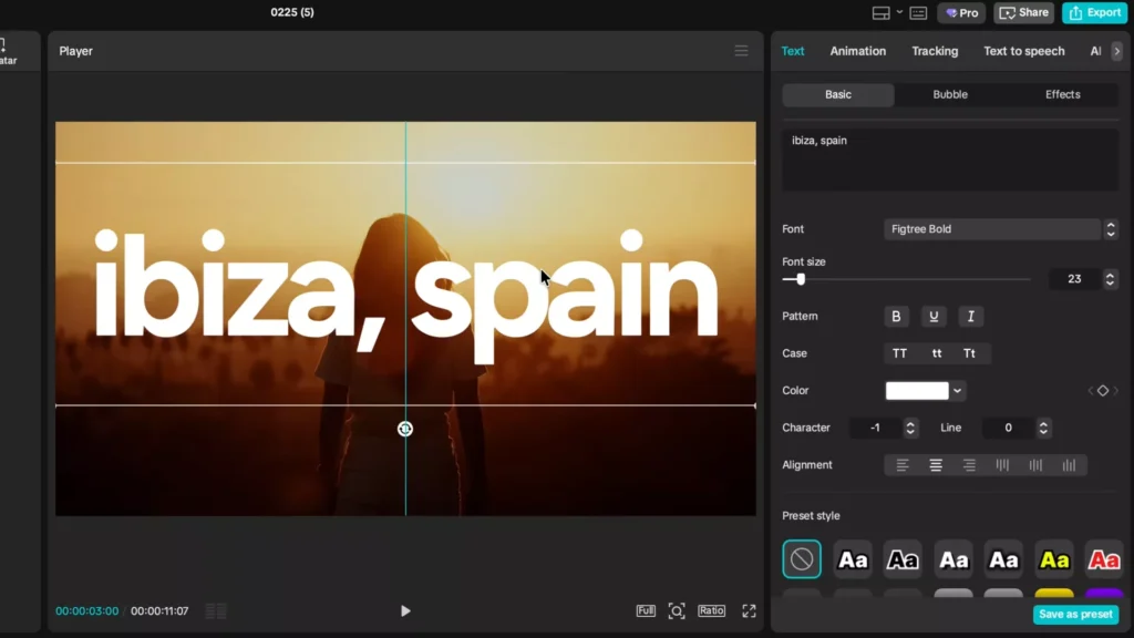Creating the outline