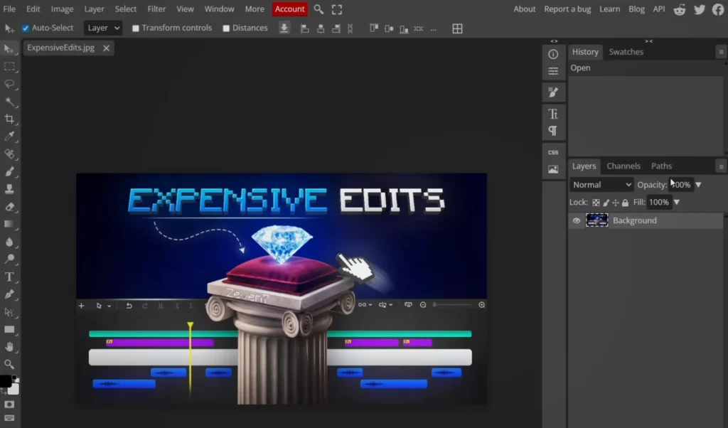Edit the image in photoshop or photopea