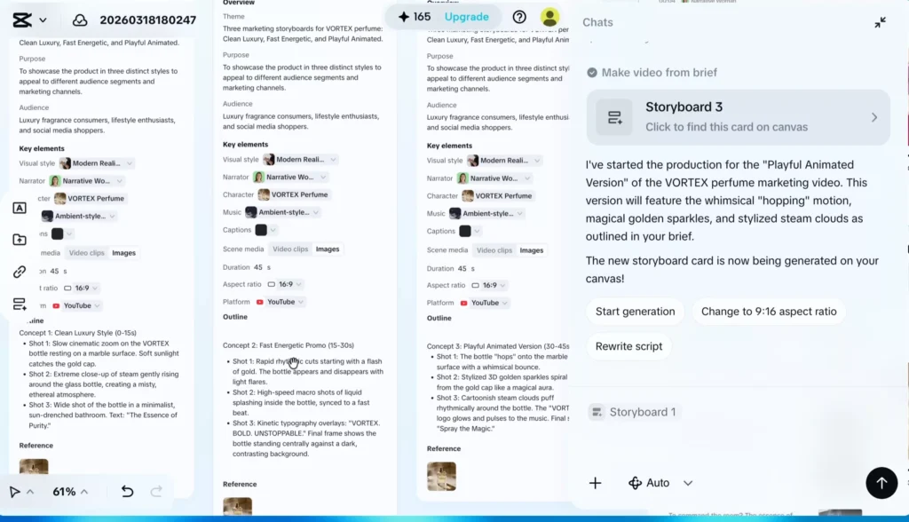 It builds seperate storyboards