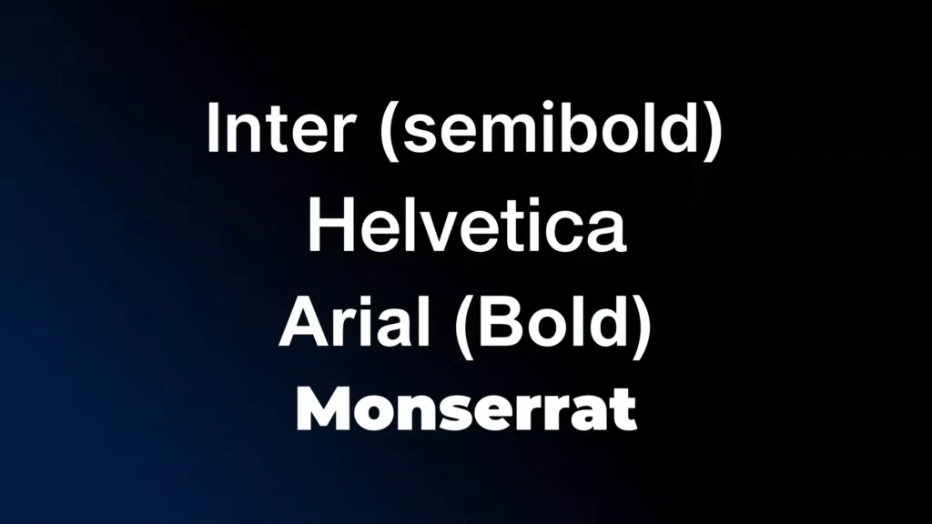 Motion typography preferred fonts