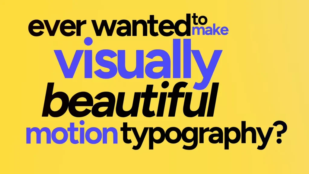 Motion Typography Smooth Animation in CapCut